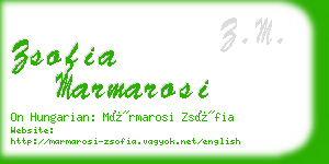 zsofia marmarosi business card